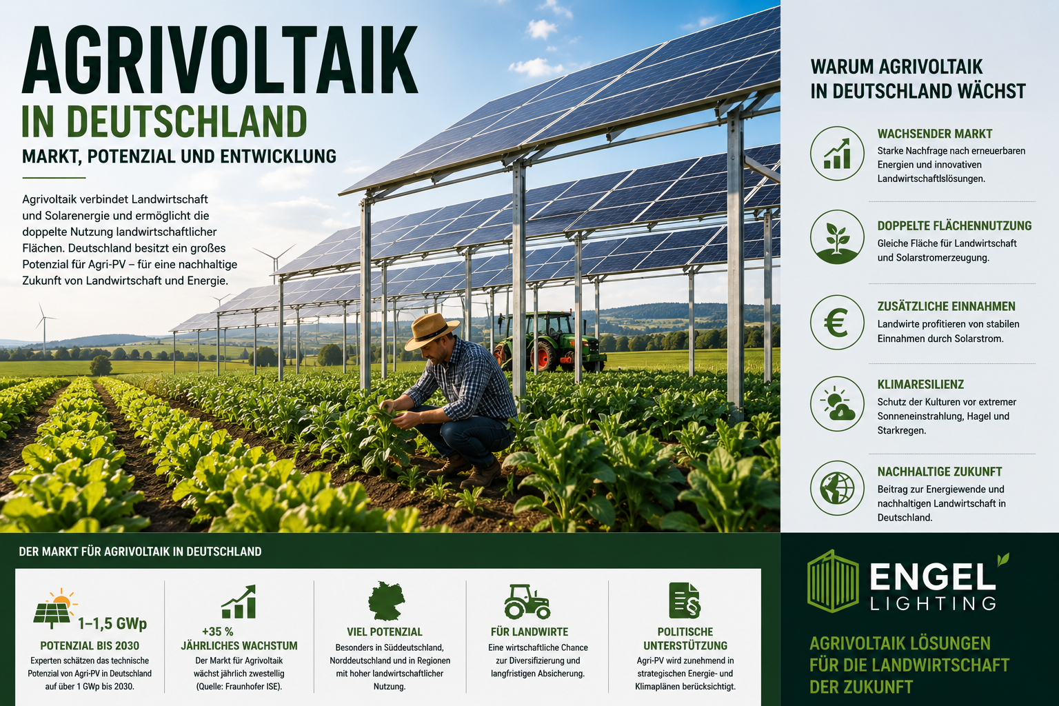 Agrivoltaik in Deutschland – Markt, Potenzial und Entwicklung