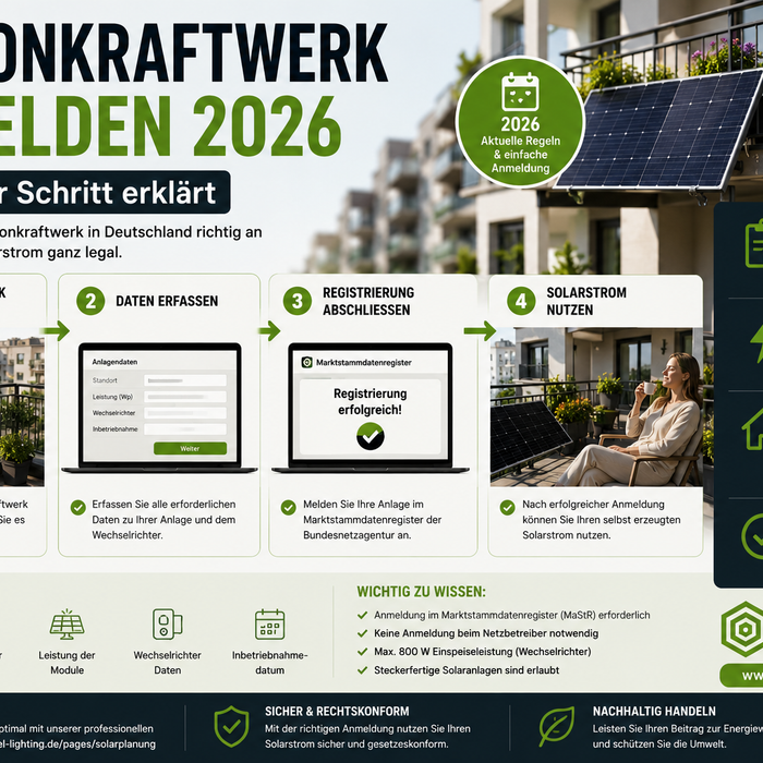 Balkonkraftwerk anmelden in Deutschland 2026 – Schritt für Schritt erklärt