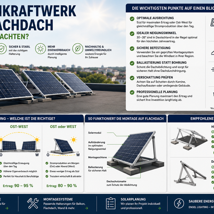 Balkonkraftwerk auf Flachdach – Was ist zu beachten?