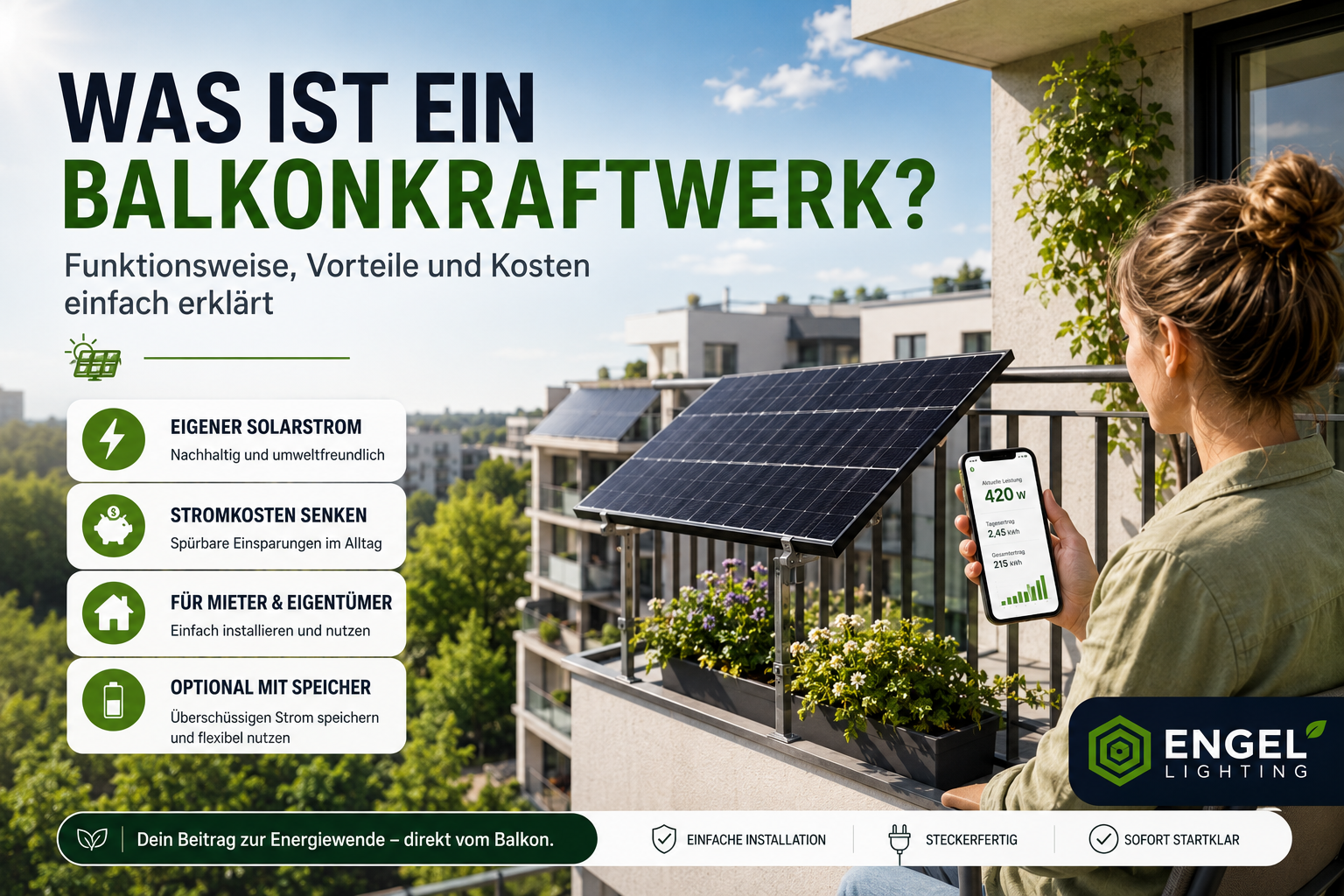 Was ist ein Balkonkraftwerk? Funktionsweise, Vorteile und Kosten