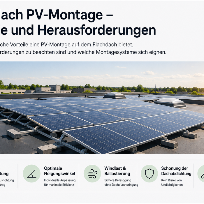 Flachdach PV-Montage – Vorteile und Herausforderungen