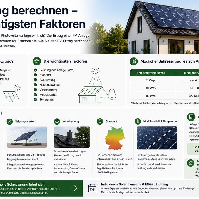 PV-Ertrag berechnen – Die wichtigsten Faktoren