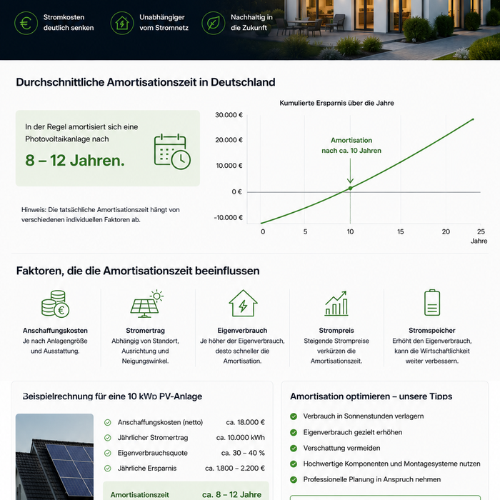 Wann amortisiert sich eine Photovoltaikanlage?