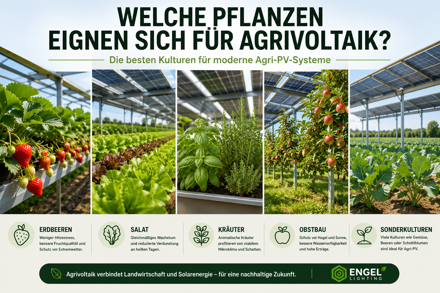 Welche Pflanzen eignen sich für Agrivoltaik? Die besten Kulturen für Agri-PV