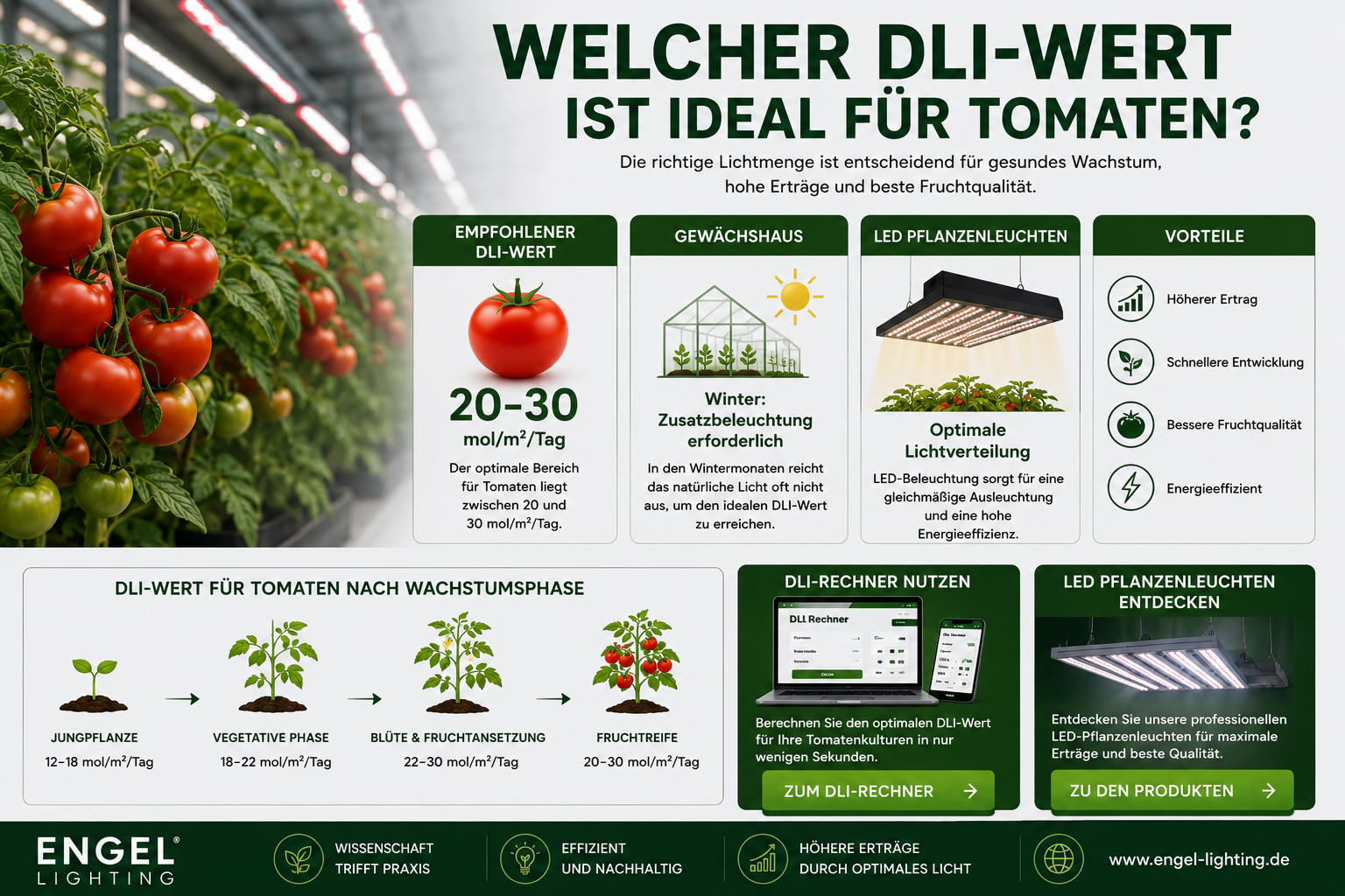 Welcher DLI-Wert ist ideal für Tomaten?