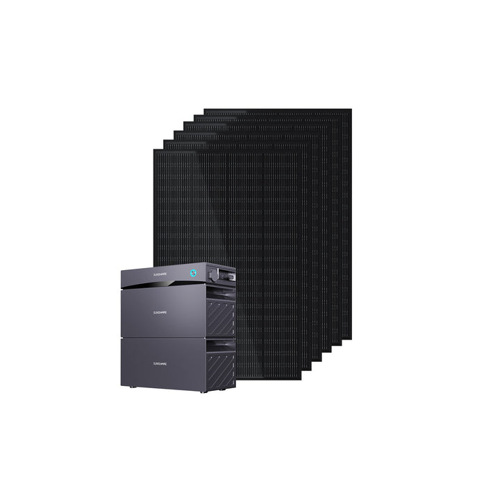 Sunshare Balkonkraftwerk 1200 W Komplettset – 6 Module, 4,07 kWh Speicher & Gitterbalkonhalterung