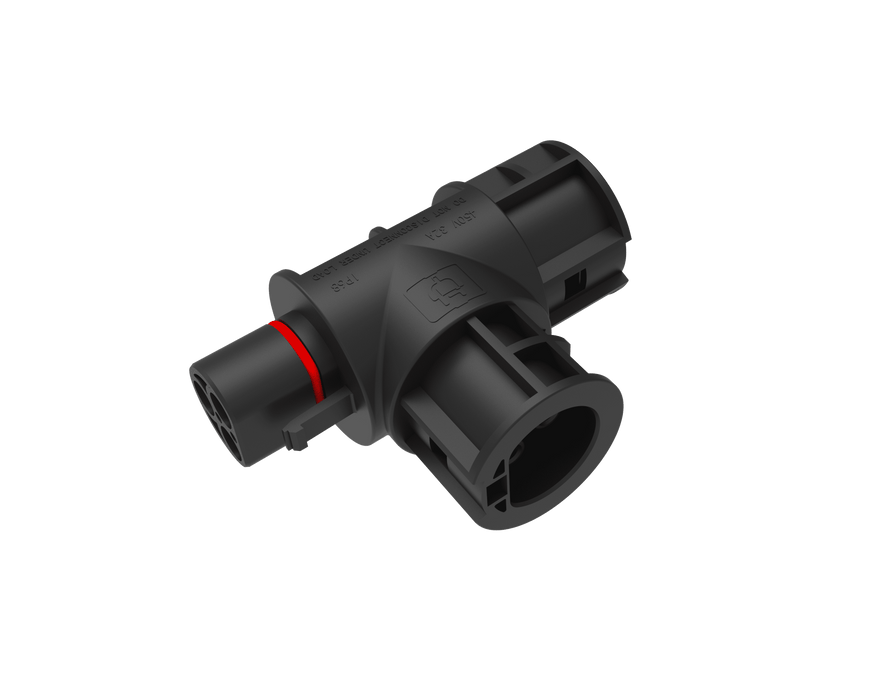 T-Verbinder mit BC01-Anschlüssen – Parallelbetrieb von Micro-Invertern nach VDE-Standards