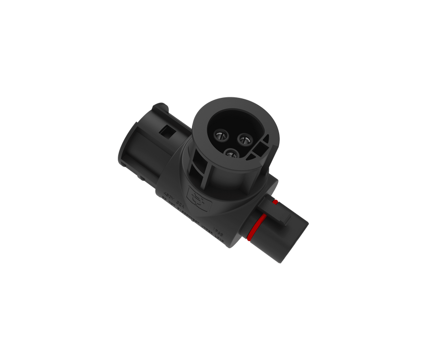 T-Verbinder mit BC01-Anschlüssen – Parallelbetrieb von Micro-Invertern nach VDE-Standards