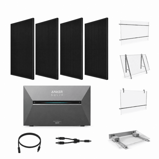 Engel Balkonkraftwerk Komplettset 2000 Wp mit Anker SOLIX Solarbank 3 E2700 Pro | 4× JA Solar 500 W Full Black Engel Lighting 