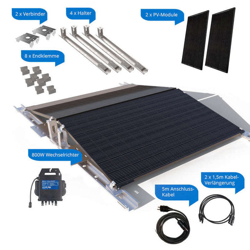 Engel Helios 800W Garten-Balkonkraftwerk Komplettpaket flexible Lösung für Ost-West & Süd-Ausrichtung Engel Lighting 