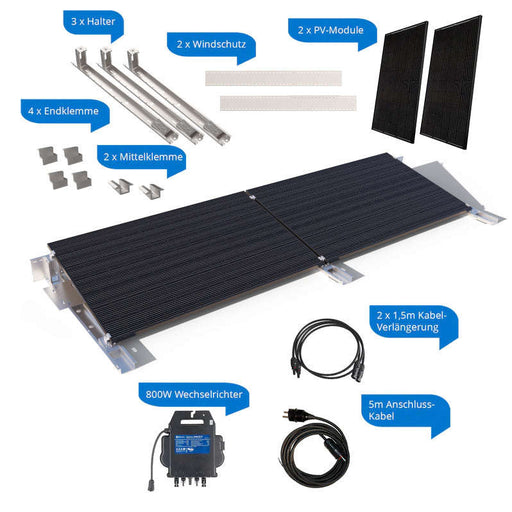 Engel Helios 800W Garten-Balkonkraftwerk Komplettpaket flexible Lösung für Ost-West & Süd-Ausrichtung Engel Lighting 