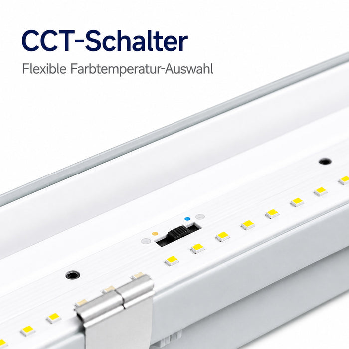 Engel Theia LED-Feuchtraumleuchte 1500mm | 30–54W | IP66 IK08 |3000K/4000K/6500K | Lager Werkstatt