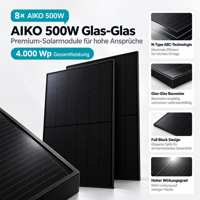 Engel 4000W Premium-Balkonkraftwerk mit 5 kWh Speicher – AIKO & Anker SOLIX Komplettset