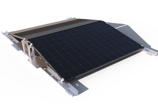 Helios Flachdach-Halterung – ballastiertes PV-Montagesystem für Flachdächer und Bodenflächen